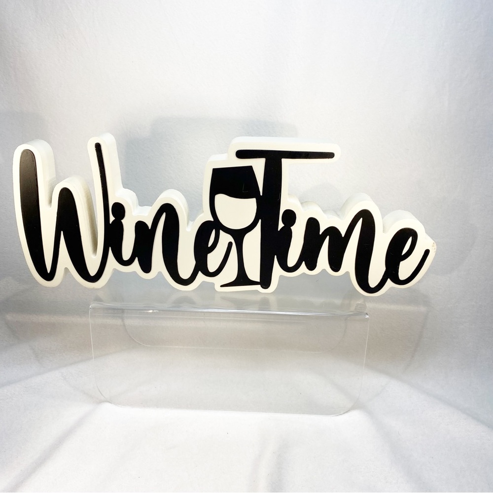 WINETIME Sign Bar Paraphernalia Metal Wording 16”